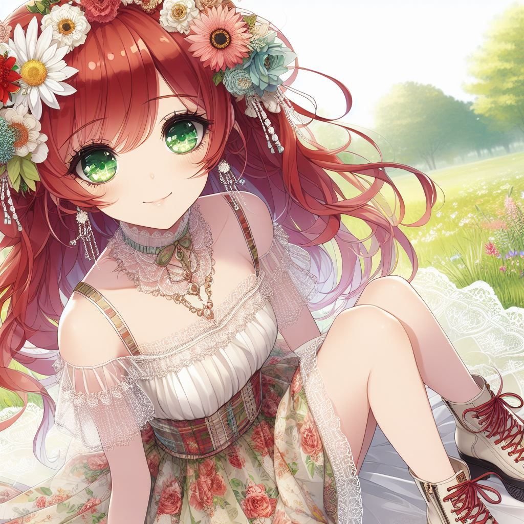 Sabaku in the flower field