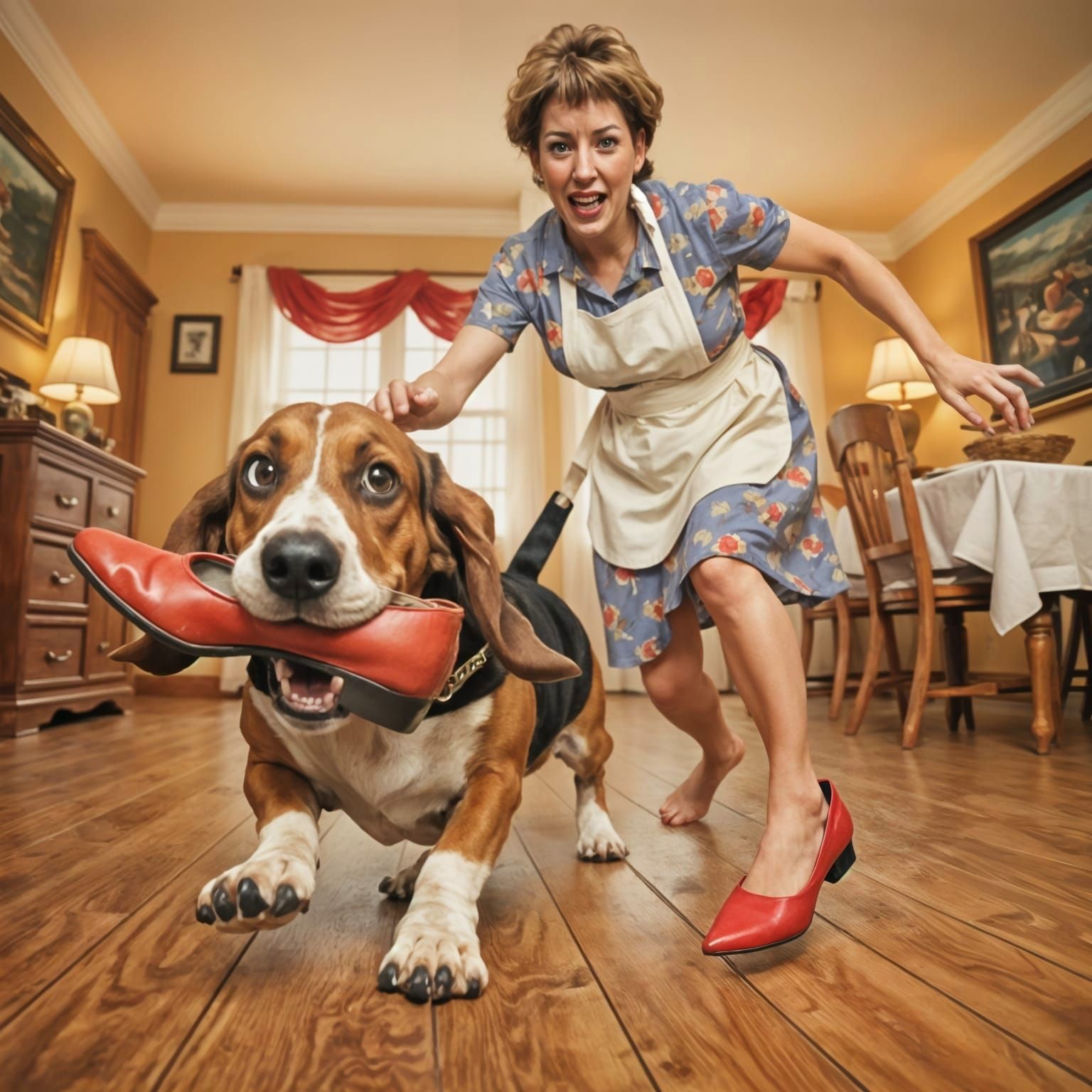 Playful Basset Hound  by @The Nights Sky