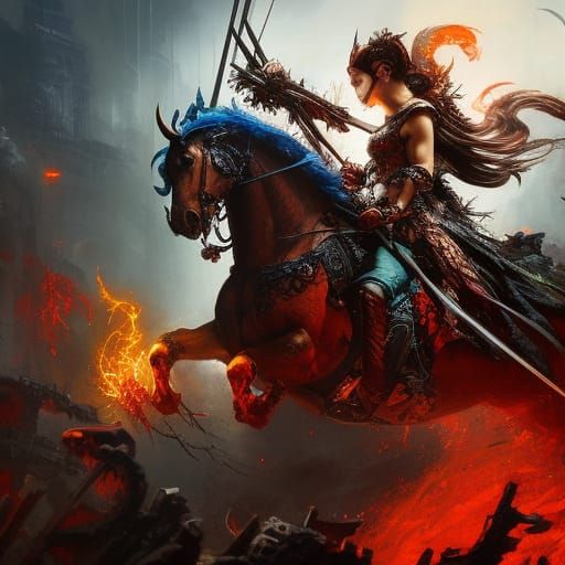 War of Both Worlds Concept:_ Enchanted Skulls vs Lady Warrio...