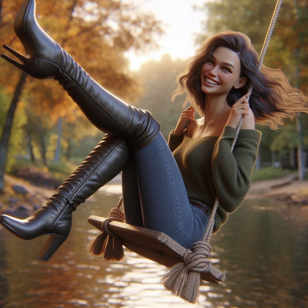 Swinging over the stream (image story in the description)