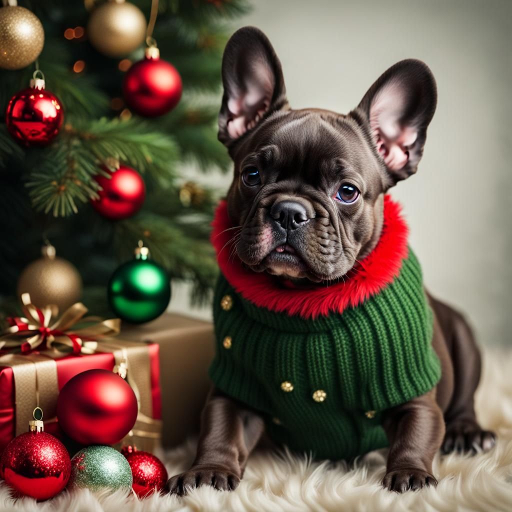 Christmas puppy - AI Generated Artwork - NightCafe Creator