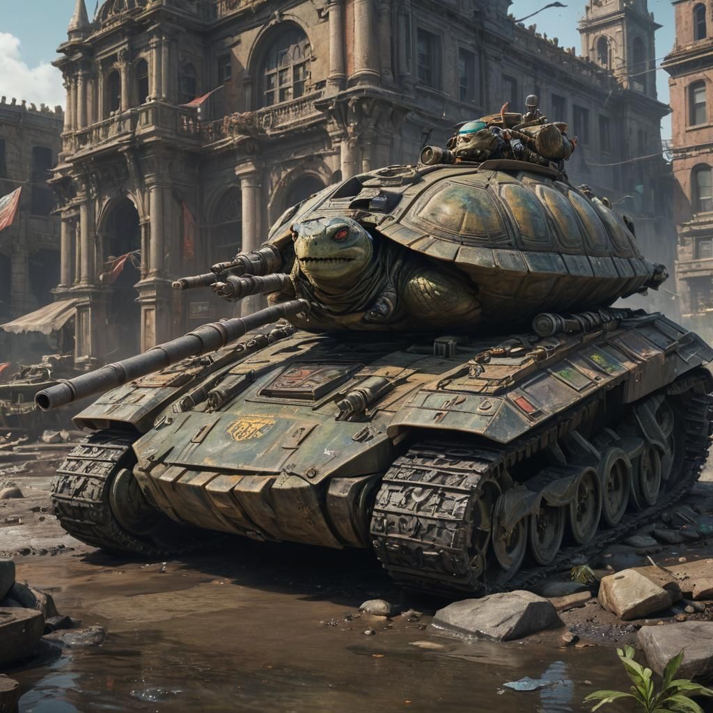 turtle war tank - AI Generated Artwork - NightCafe Creator