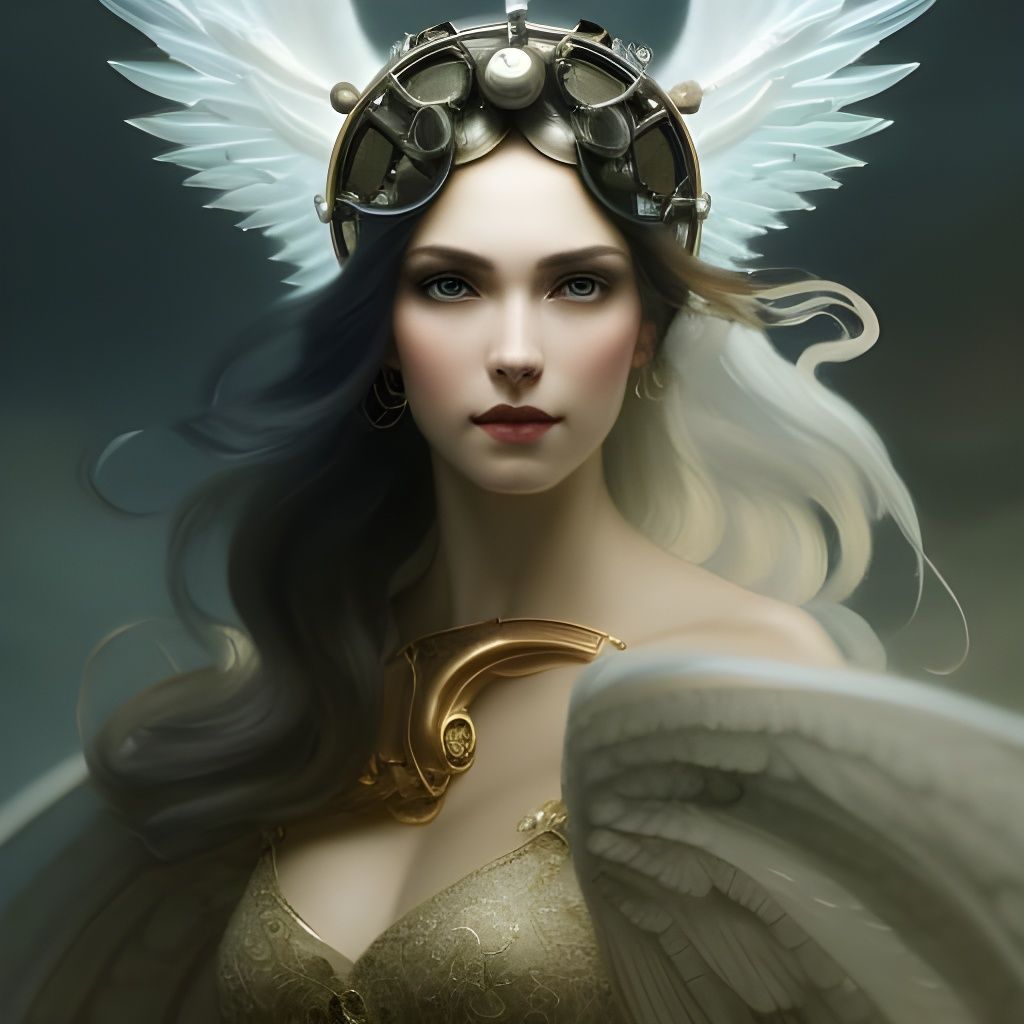 ANGELS - Gold Steampunk - AI Generated Artwork - NightCafe Creator