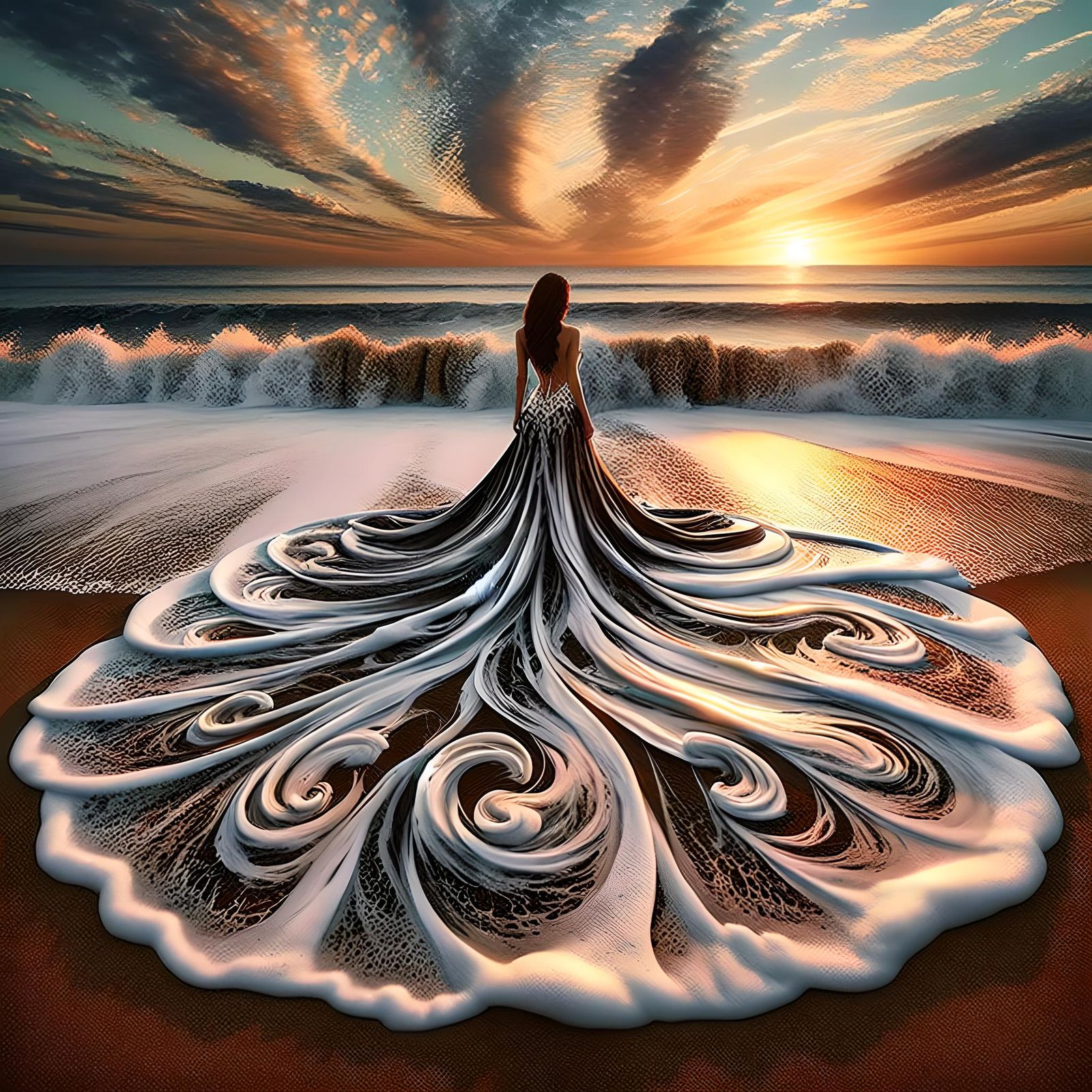 Seafoam Dress at Sunset  by @Melanie Rhoades 