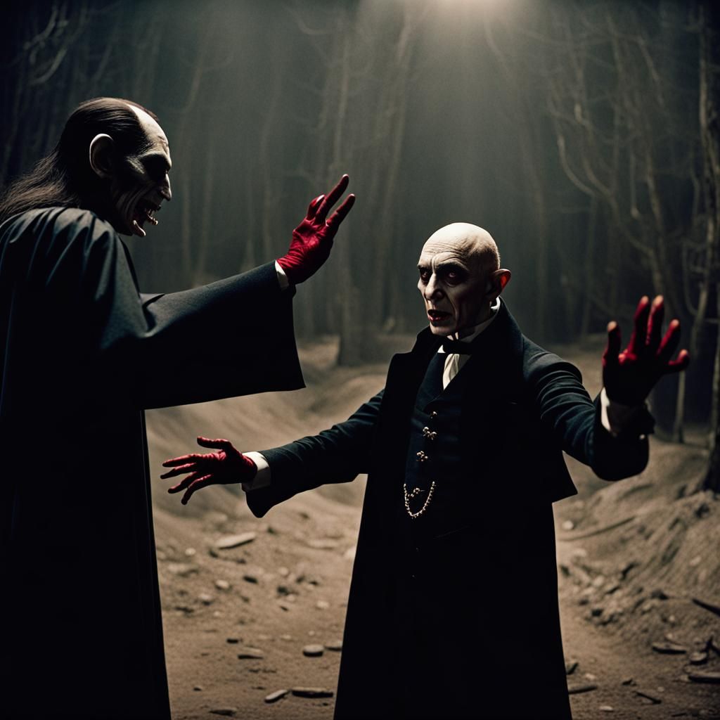 Dracula & Nosferatu hanging out (series) - AI Generated Artwork ...