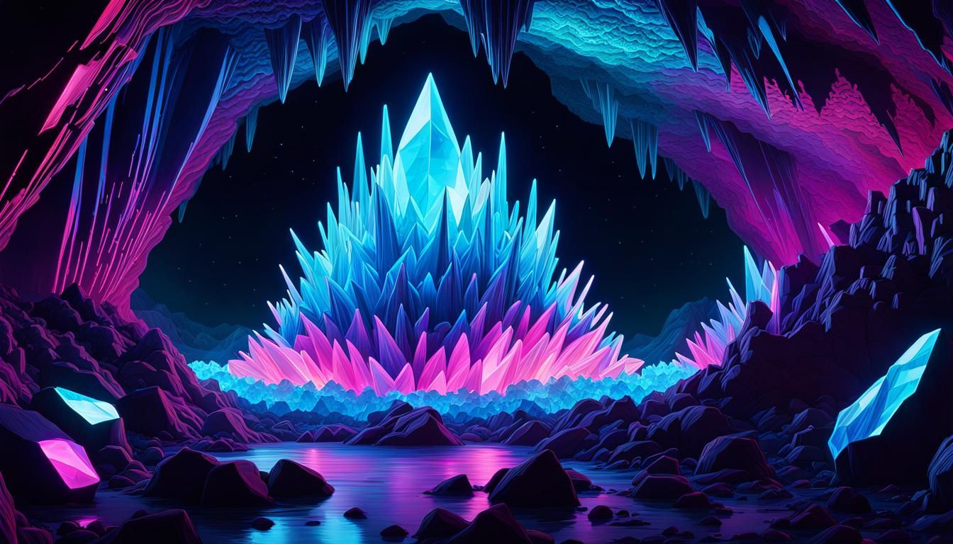 Crystal Cave - Ai Generated Artwork - Nightcafe Creator