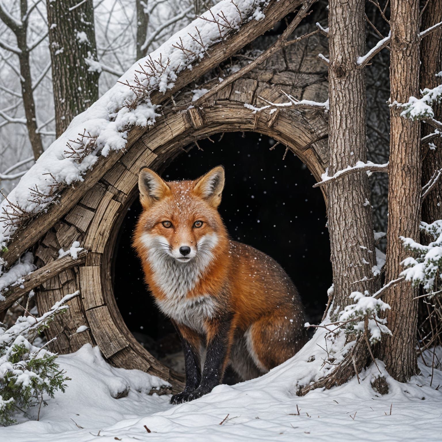 Fox observing winter