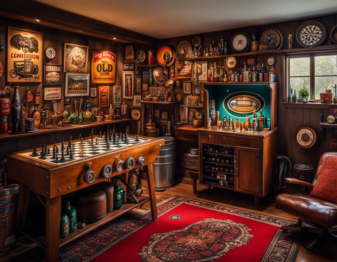 maximalism man cave; more is more  by @Paul Soderholm