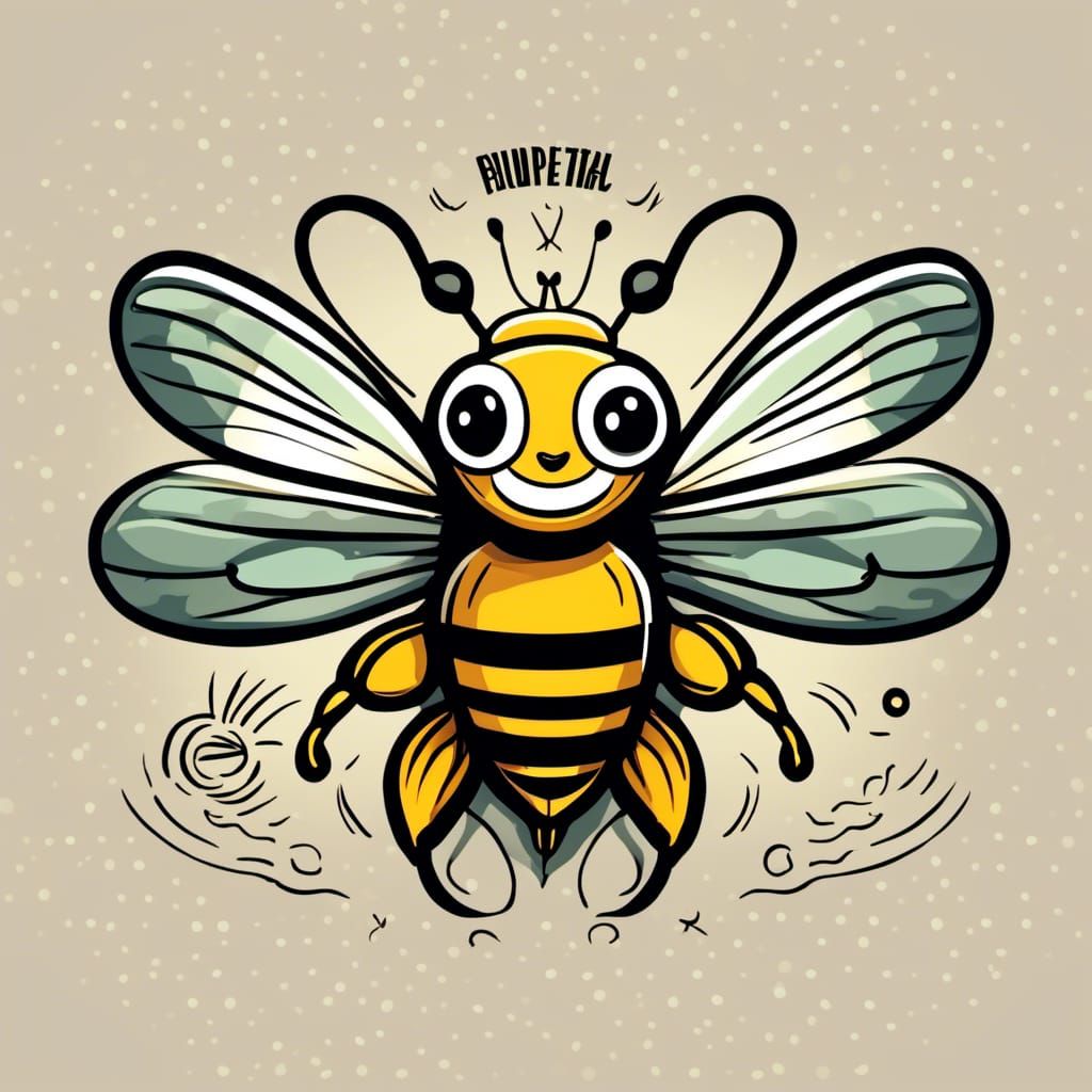  <lora:Logo-Bee:1.0>A cute logo for a bee