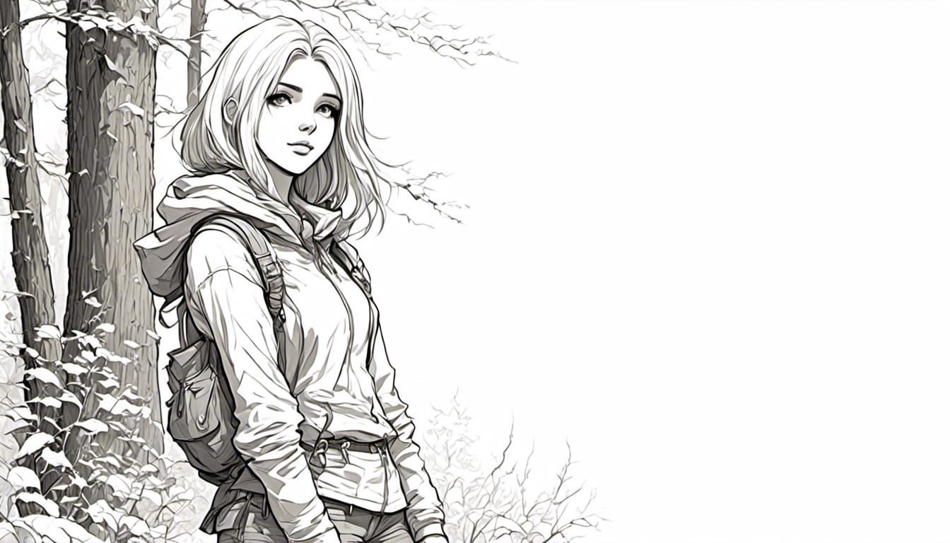 <lora:Zdzislaw Beksinski:1.0> <lora:Anime Aesthetics V2:1.0> Modern Russian Model posing for the camera in the forest, beautiful highly deta...