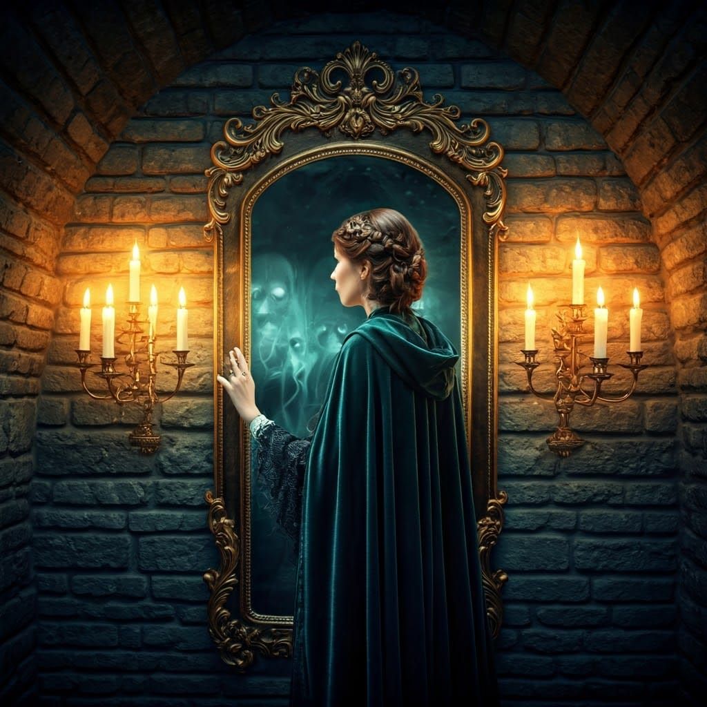 In the mirror with spirits, you can see your future or past ...