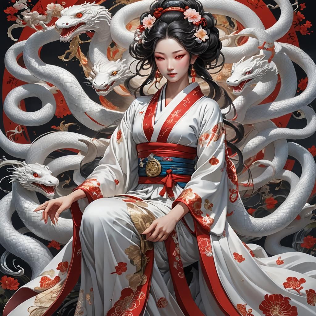 ○○と眷属の白蛇