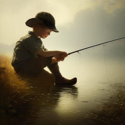 boy fishing