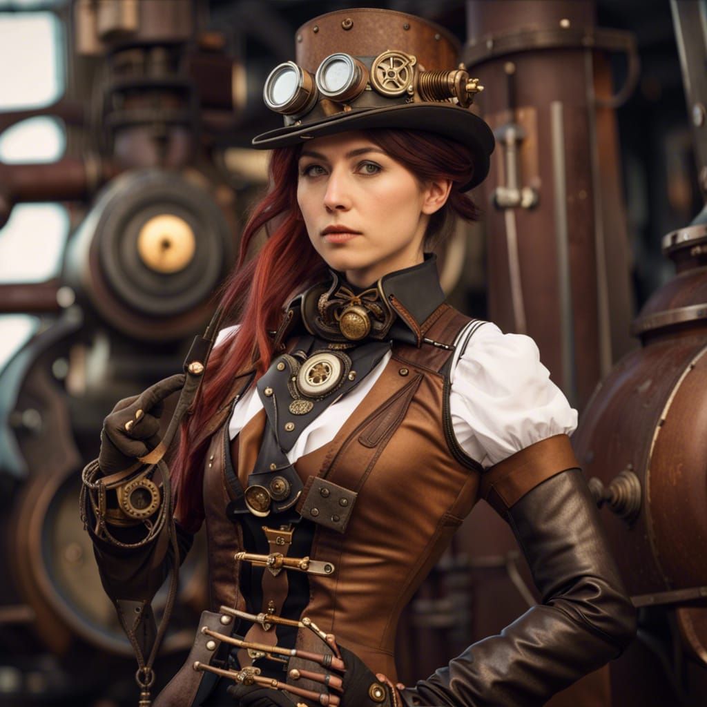 Steampunk Crossplayer Teresa Sun has hidden the prompt - AI Generated ...