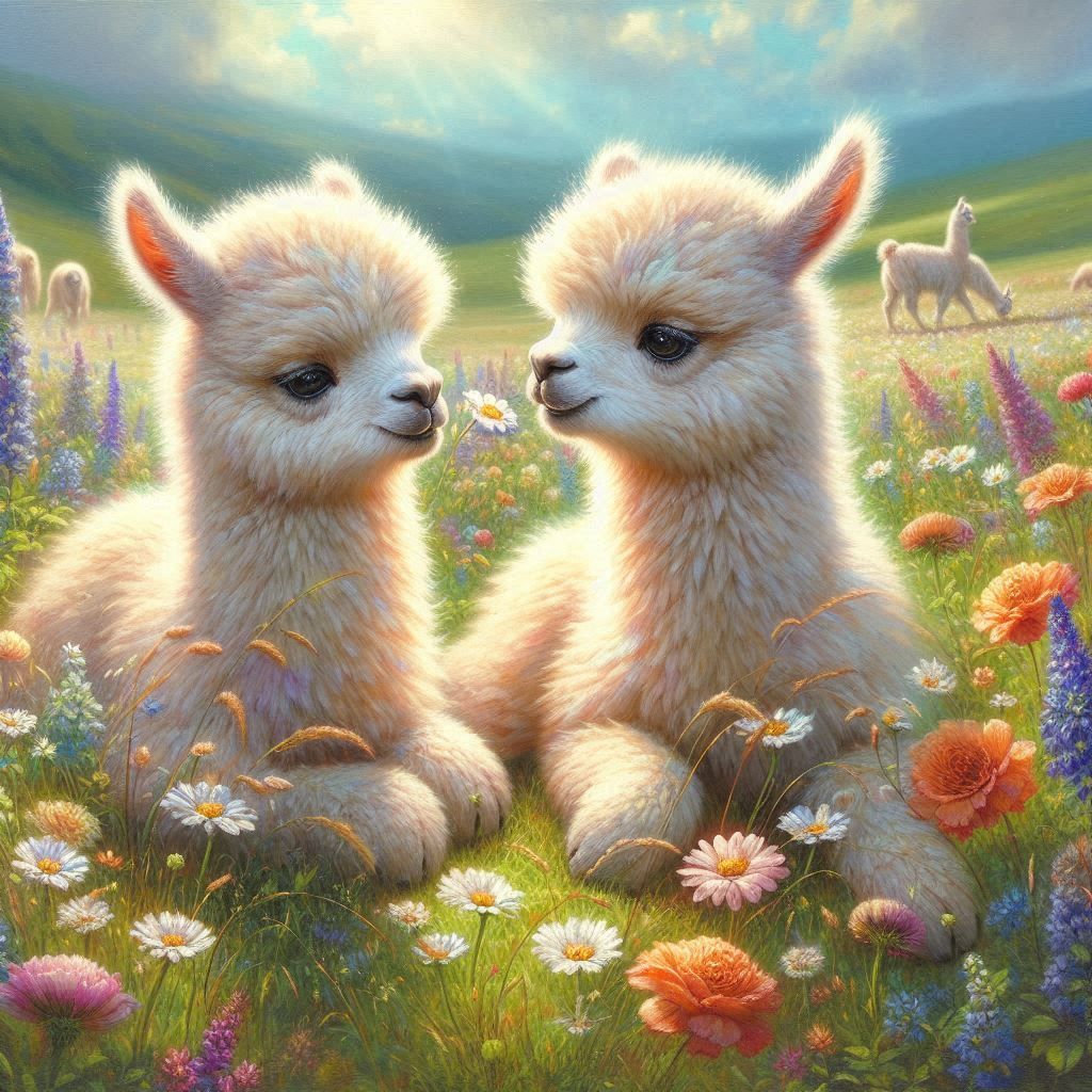 cute baby llama's