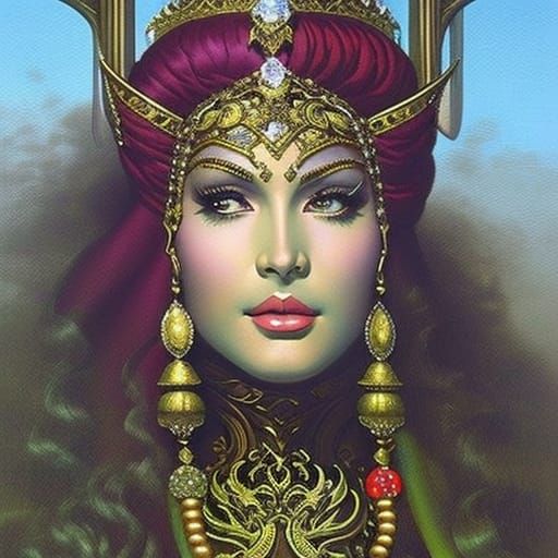 portrait of celtic fairy