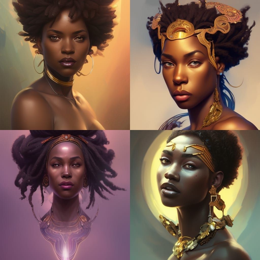 black woman goddess - AI Generated Artwork - NightCafe Creator