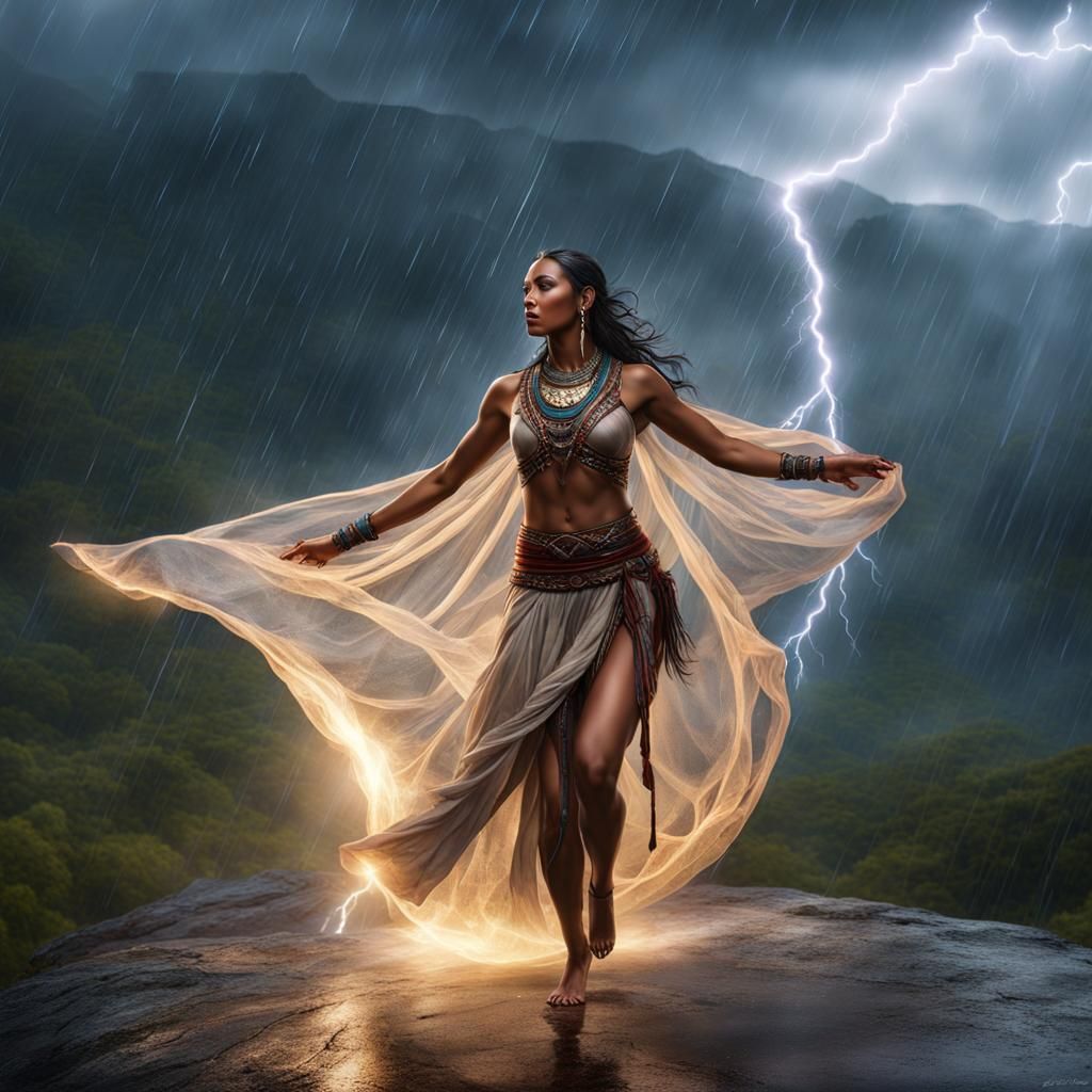 Tribal Rain Dance AI Generated Artwork NightCafe Creator