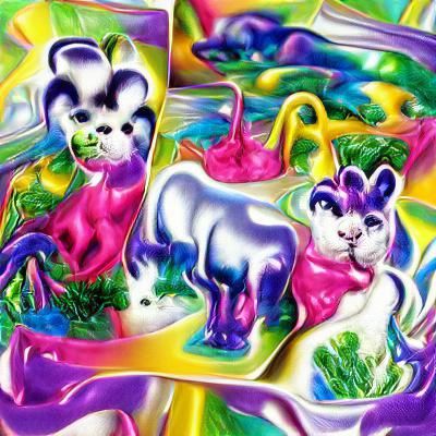 Colorful oobleck lisa frank animals