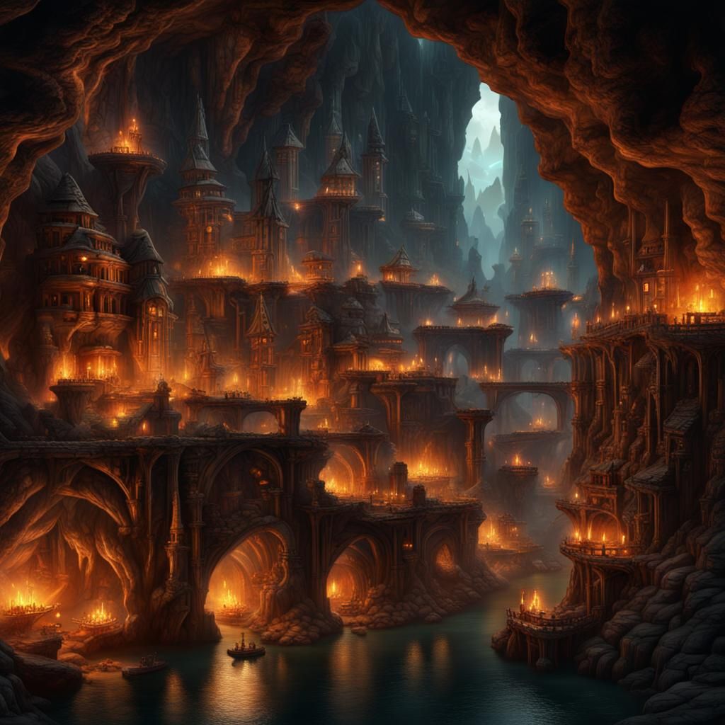 Dwarven city   by @SolitaryWeaver