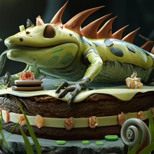 Who wants a slice of lizard cake?  by @Stryker