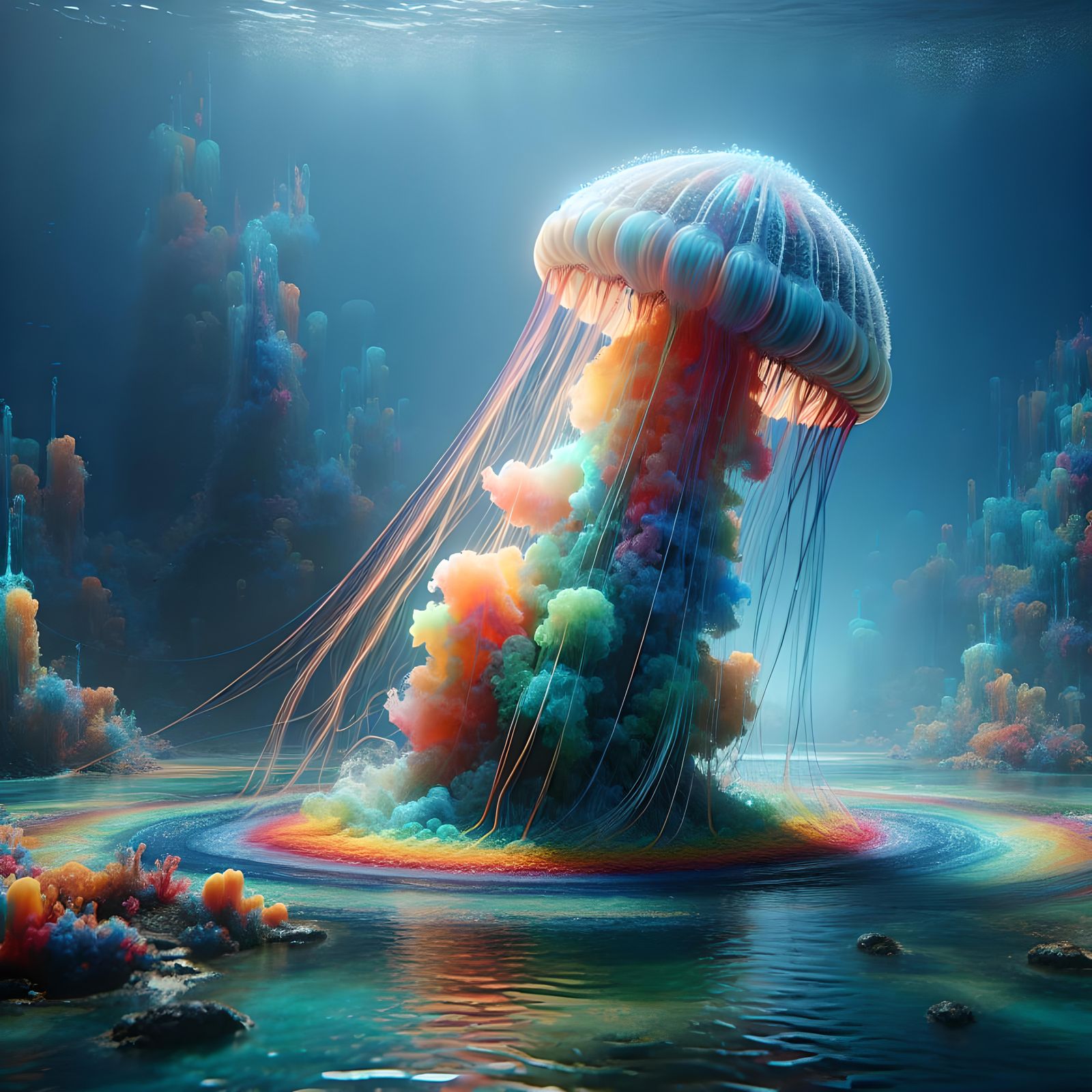 rainbow Jelly  by @NoOneImportant