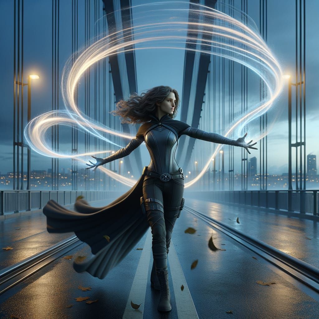 Superheroine 'Gale Warden' commands aerokinesis