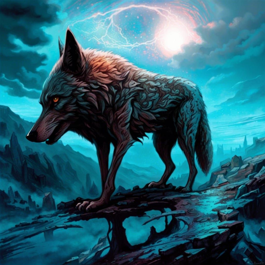 magical wolf by Roberto Aizenberg, Zdzisław Beksiński, Thomas Kinkade ...