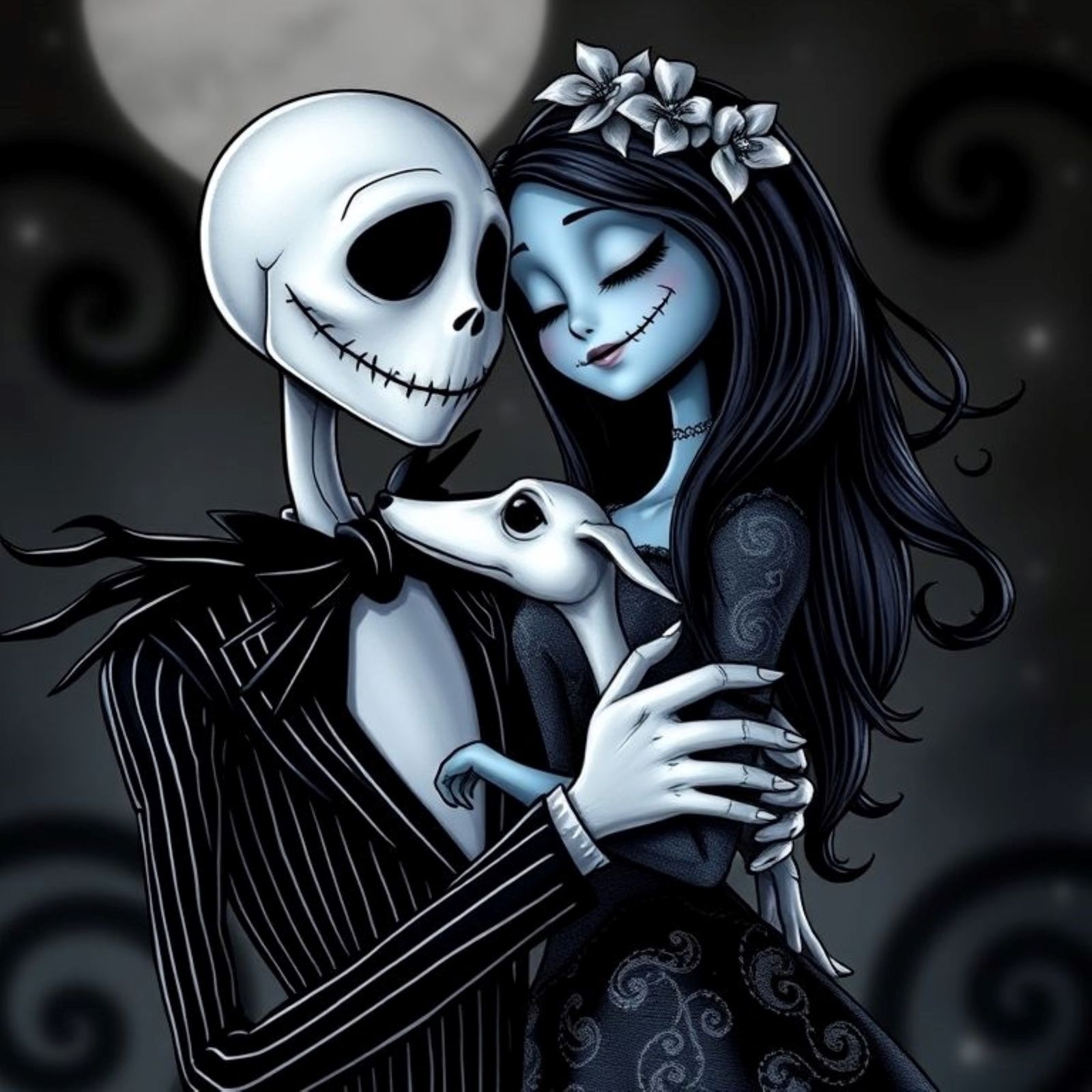 A mesmerizing, high-contrast illustration