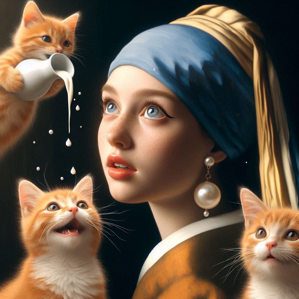 Pearls, Paws, and a Milky Pause