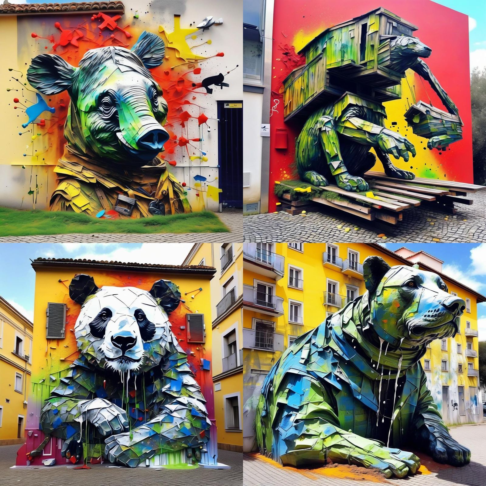 Artist Studies 1044 : by Artur Bordalo - AI Generated Artwork ...