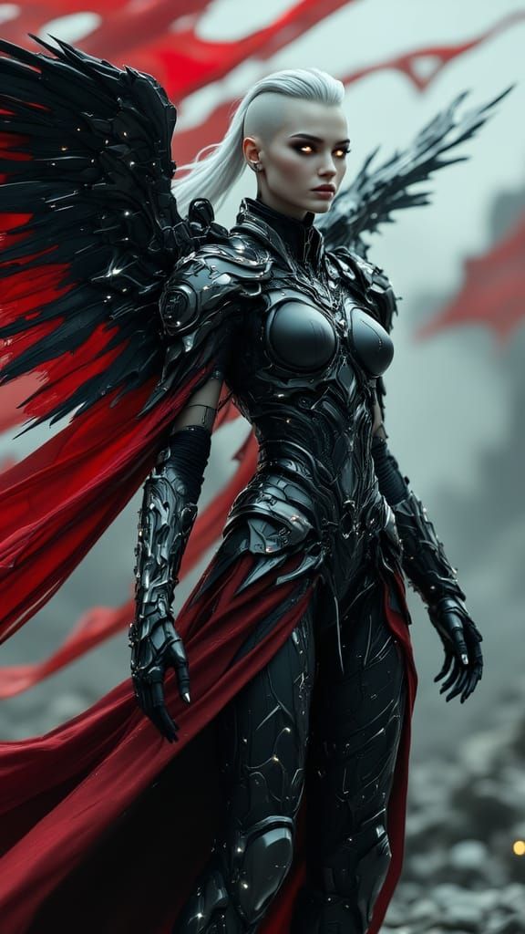 <lora:SATERI ARMOR:1.0> A hyperrealistic, 8k-resolution, 64-megapixels, shot-on-v-raptor-XL, full body, photographic artwork masterpiece of ...