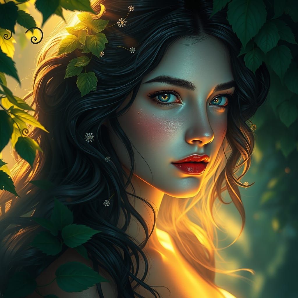 Golden Goddess in Eden's Paradise