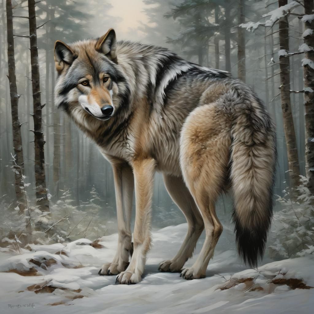 Painting by Therril: Submissive Defensive Posture