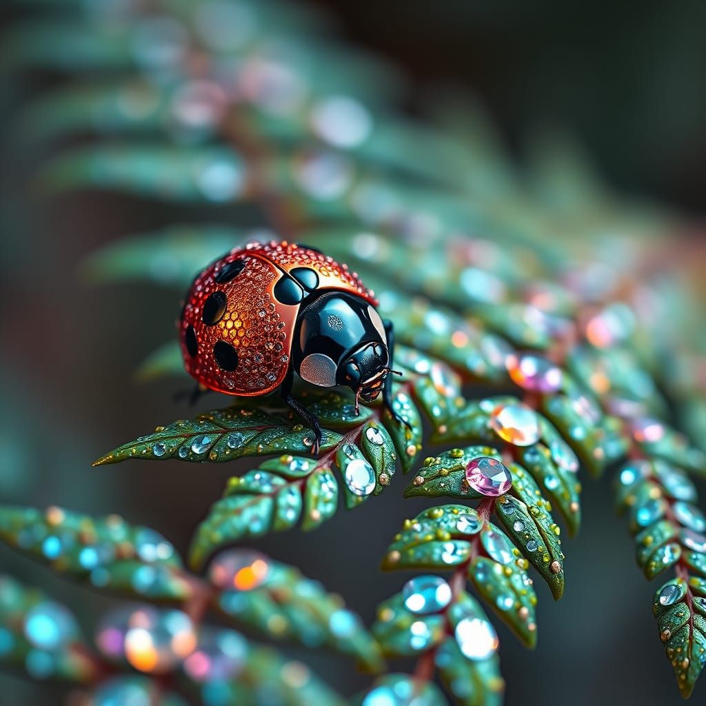 Surreal image of ladybug  by @romano17
