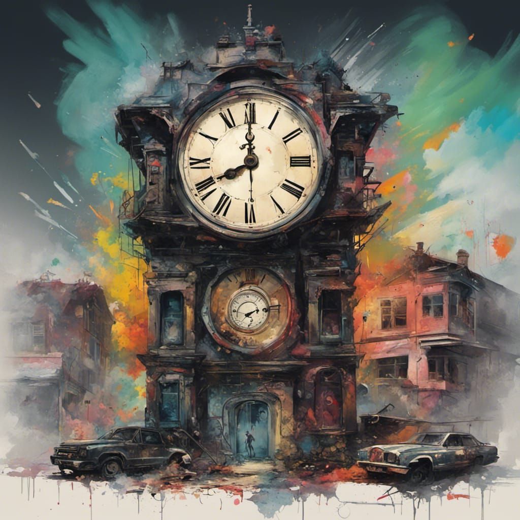 Clock, running out of a town called “time”