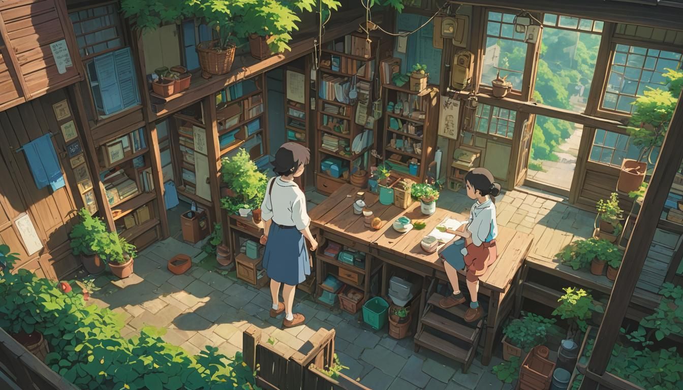 Carefree Girl in Anime Key Visual Style