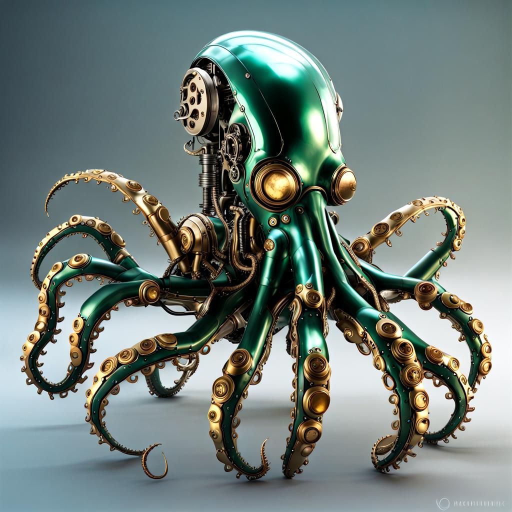 steampunk engine, golden, motorized,...