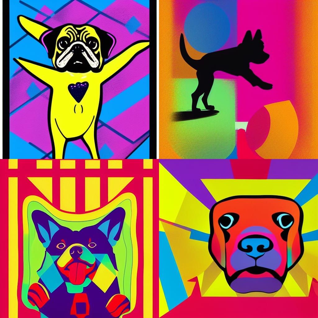 A dog dancing