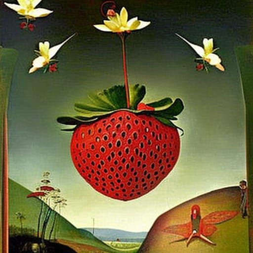 Hieronymus Bosch Strawberry with Edward Munch