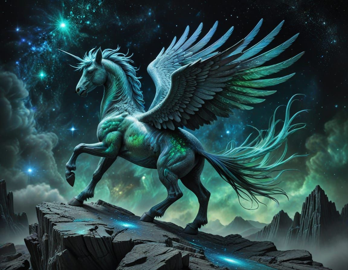 Legendary Hippogriff-Unicorn    by @KBunny001