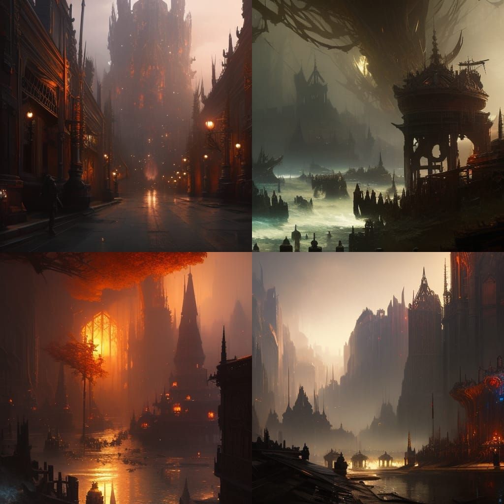 Waterly fantasy cityes
