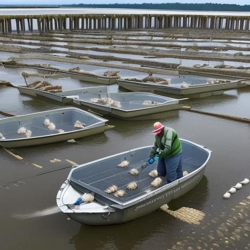 At an oyster farm, the day begins with early morning prepara...