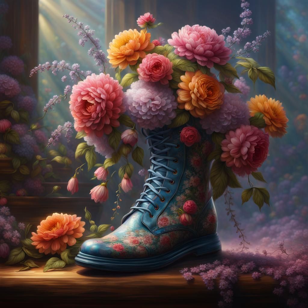 Flower vase still life