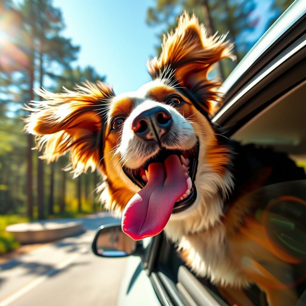 Happy dog)  by @Nata