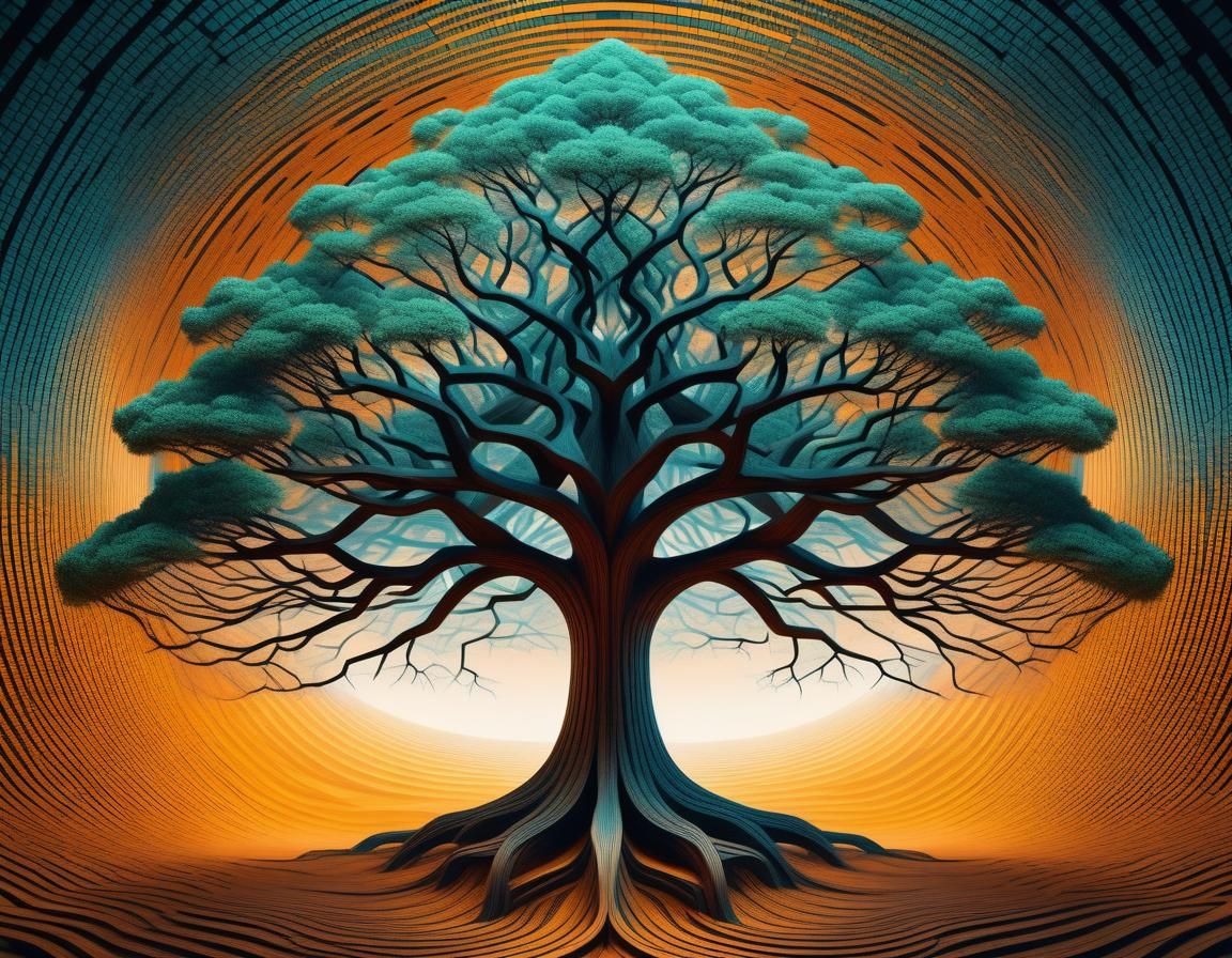 Tree Abstract - AI Generated Artwork - NightCafe Creator