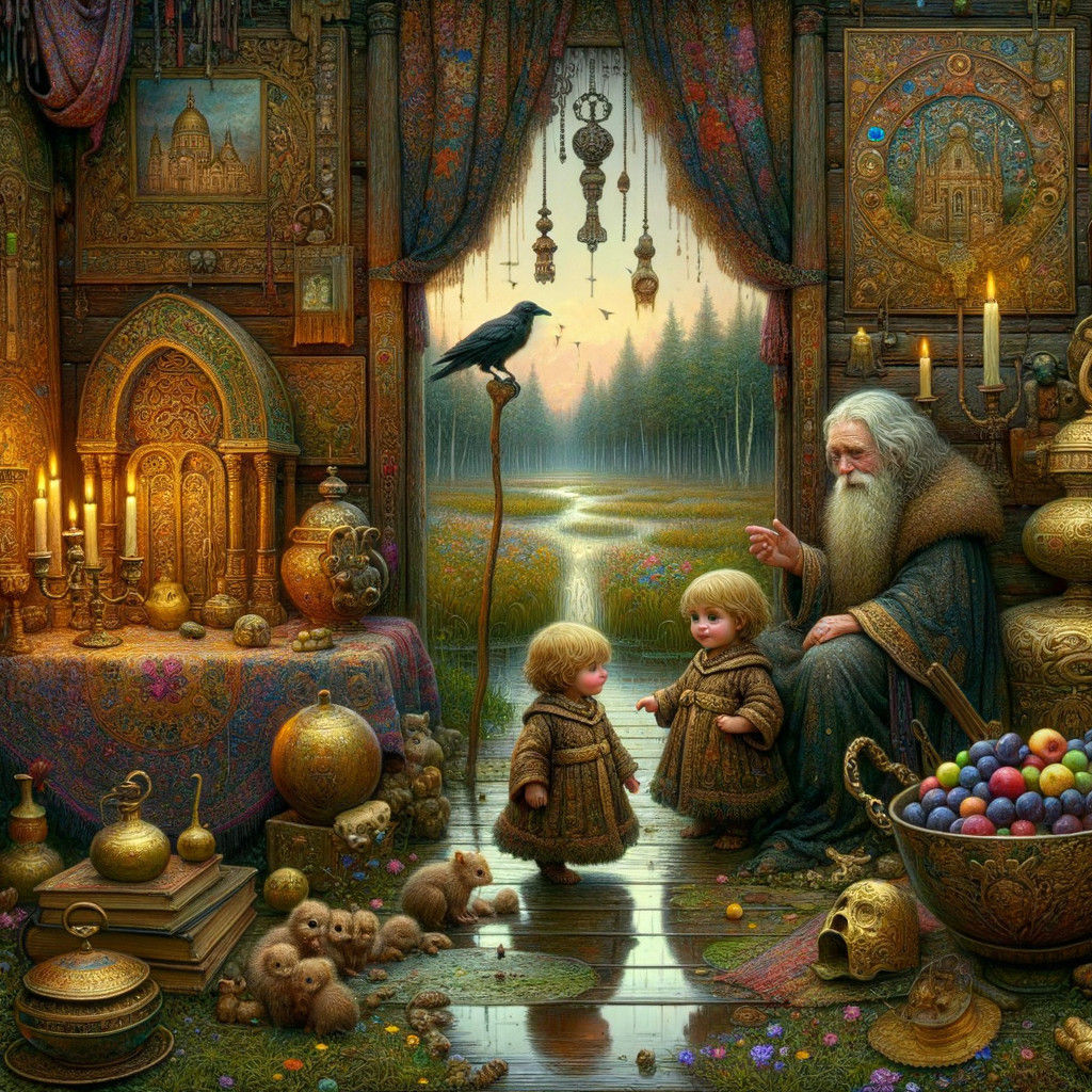 grand grandpa is looking after kiddos