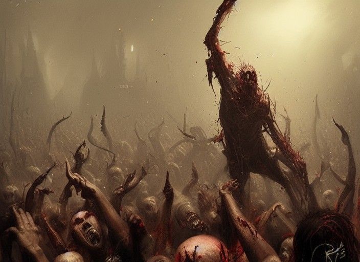 Lord of the Mosh Pit! by Greg Rutkowski horror