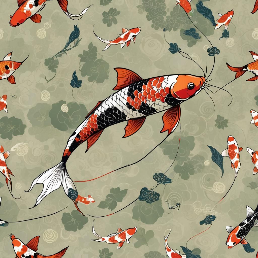 Japanese koi kite flying [or maybe not...]
