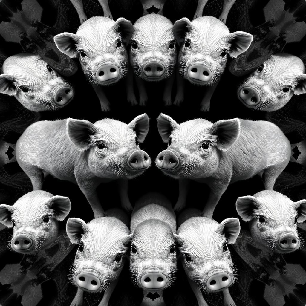 Kaleidoscope Piglets  by @Margeus Overthinkus Maximus 